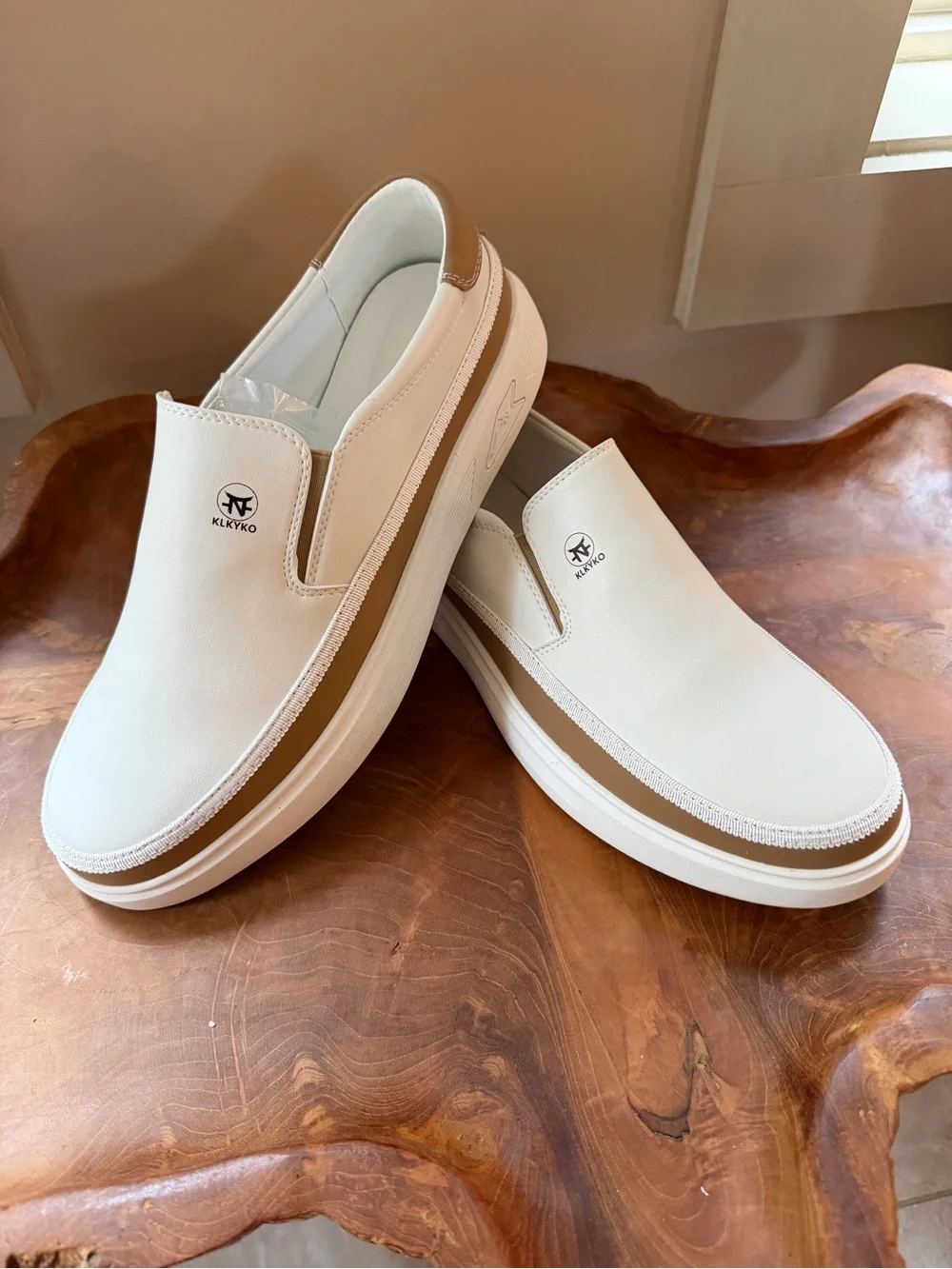 NEW KLKYKO Men's Slip-On Casual Sneakers Boat Shoes Lightweight Streetwear Sz 10